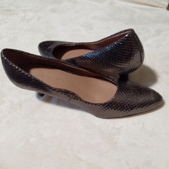 Franco Sarto Metallic Snakeskin Heels - Picture 3 of 7